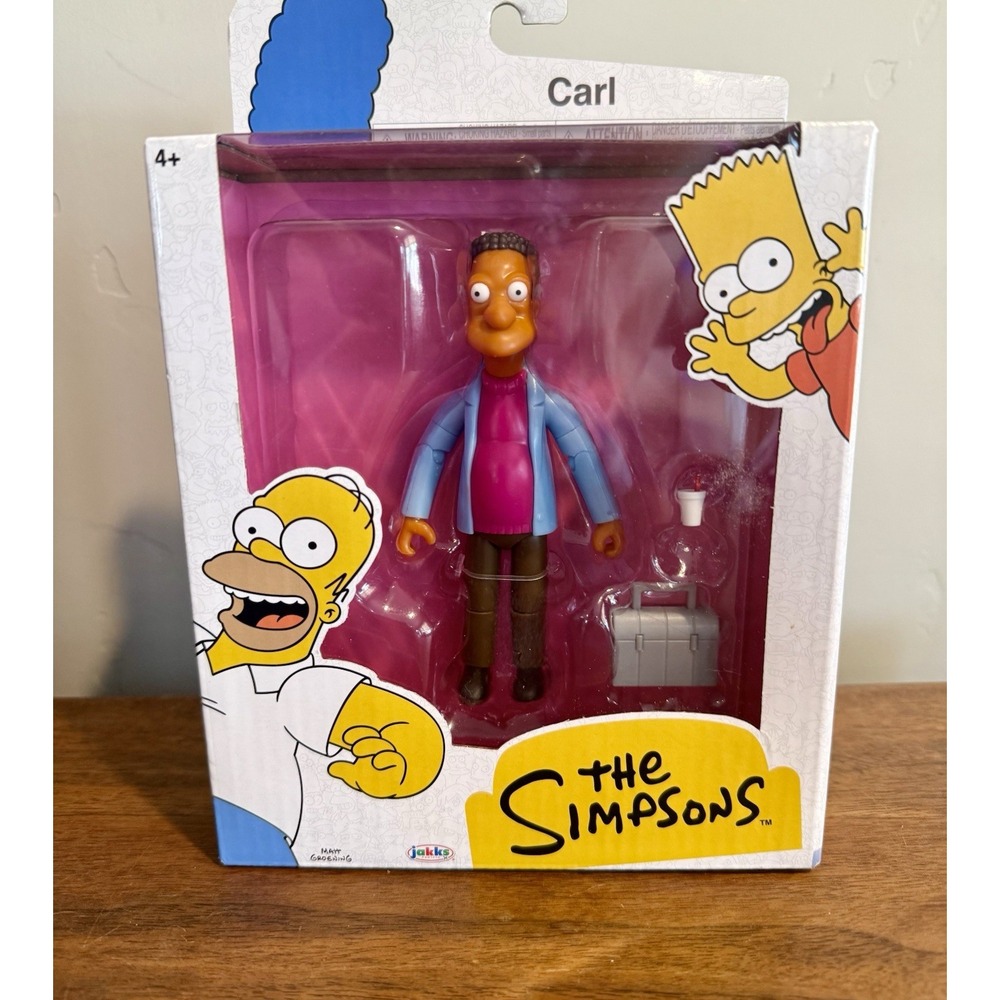 The Simpsons Jakks Pacific Carl Carlson with Lunchbox & Coffee 5" Figure New